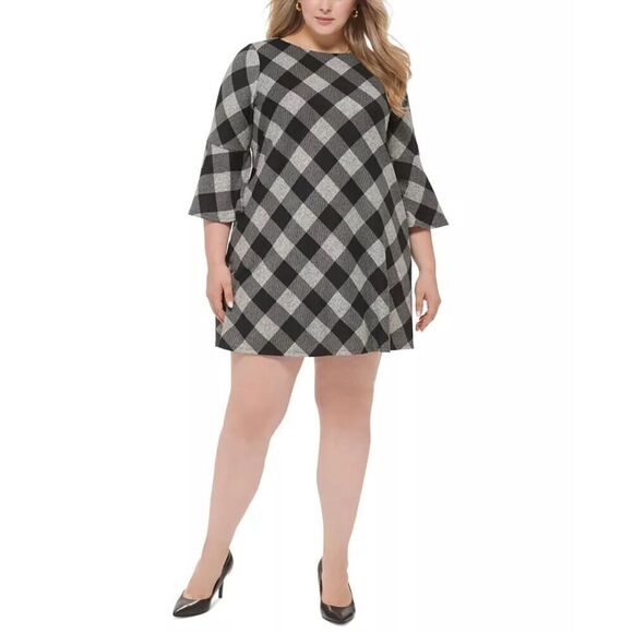 Jessica Howard Womens Dress Plus Bell-Sleeve Shift Dress Size 1X - Picture 1 of 14